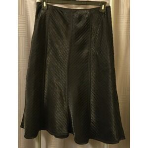 KM Collections By Milla Bell Skirt 10 Black Textured Tulip Below Knee (32x26.5)